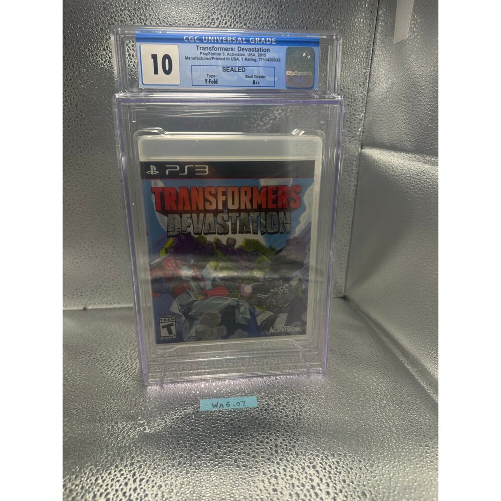 Transformers Devastation - 2015 PS3 Game CGC GRADED 10 A++ MINT ! HIGHEST GRADE
